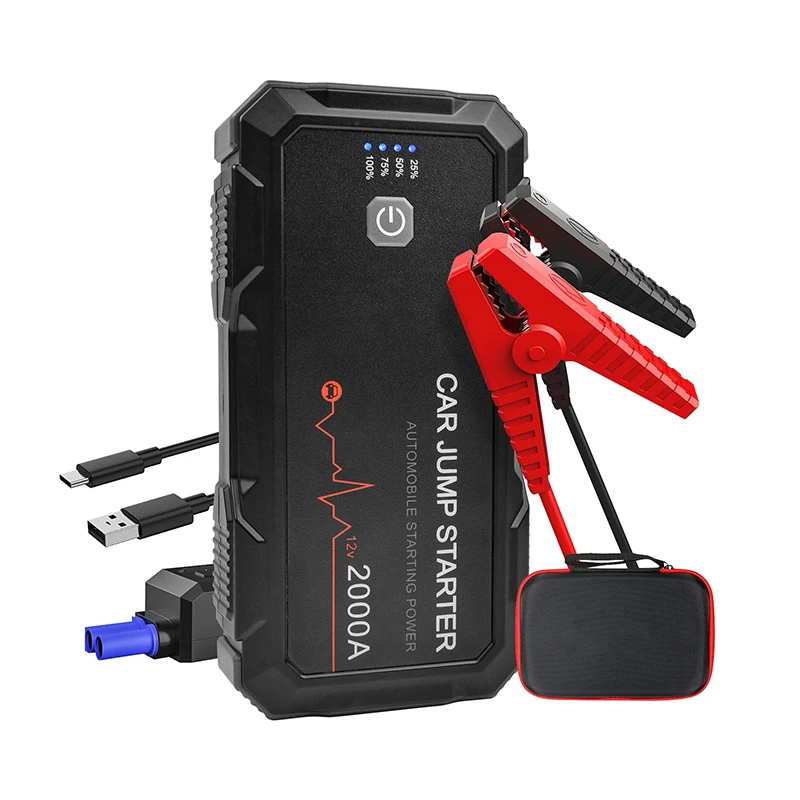 20000MAH Charger Boost Car Battery Jump Start Car Jump Starter With Air Compression Pump Portable Outdoor