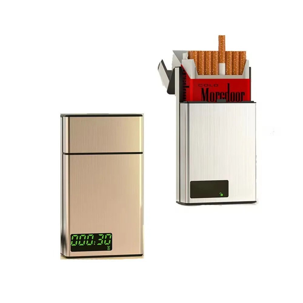 portable timed quit smoking Locking timer Cigarette Case cigarette box with timer