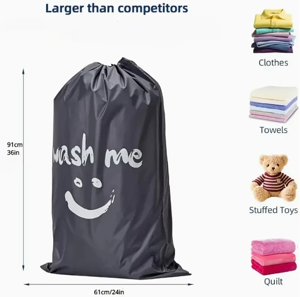 Travel Laundry Bag, Dirty Clothes Organizer, Large Versatile Drawstring Pouch