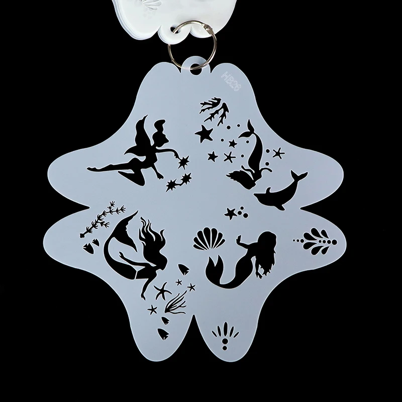 GP Wholesale PET Tattoos Stencils Templates Reusable Waterproof Face Paint finger Stencils Body Art set for Halloween Makeup