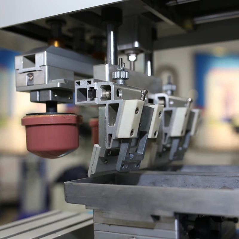 Dongguan 6 Colours Sealed Cup Plastic Bottle Cup Pad Printing Machine for CD with Conveyer