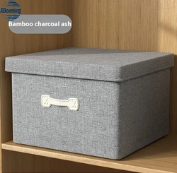 2021 Hot Sale Foldable Clothes Storage Box Cotton Linen Drawer Wardrobe Storage Box Organized Storage Box
