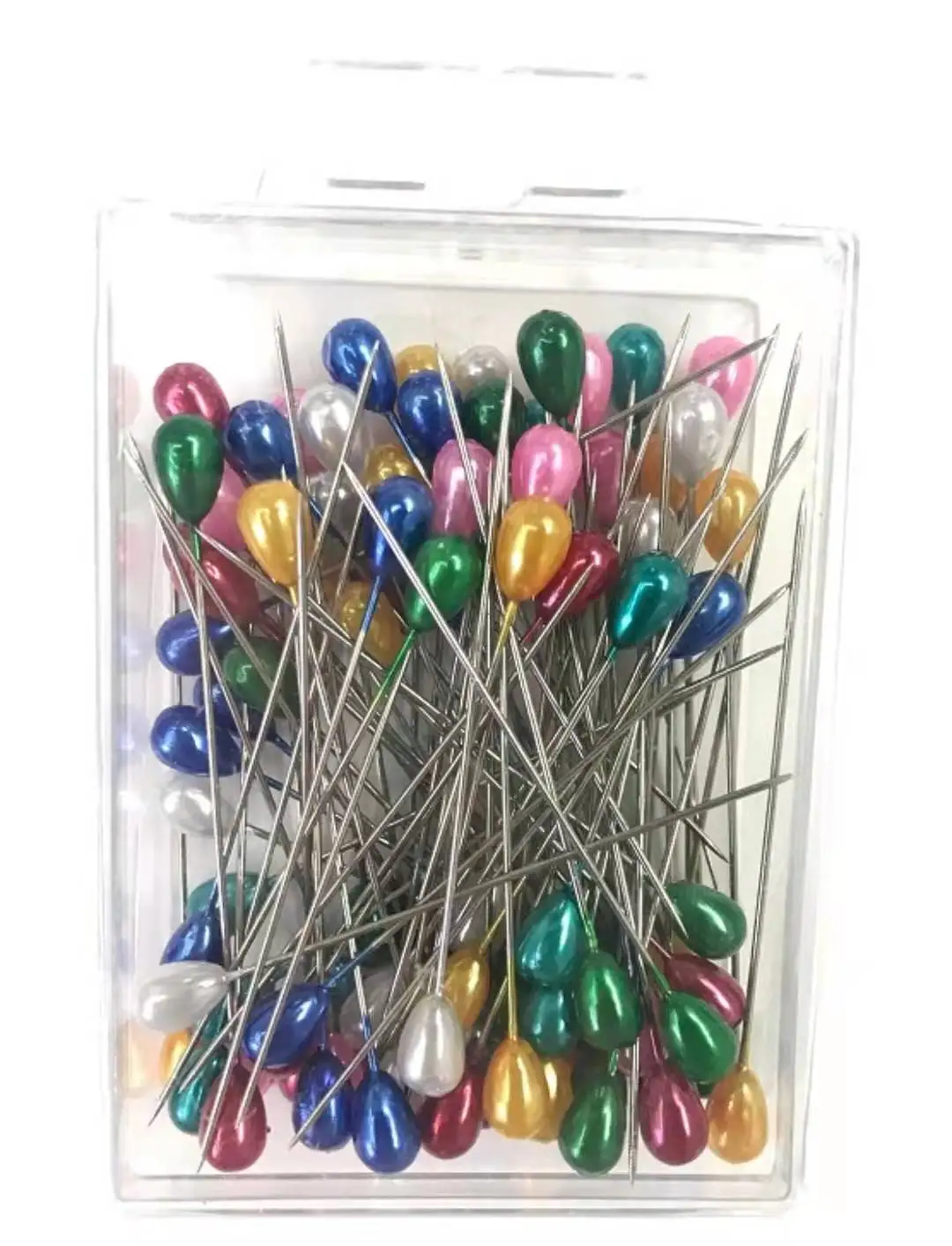 Factory Supply 100 Pcs Pearlescent Color Positioning Pins Dressmaking Pins Sewing Tools Round Pearl Head pin DIY Sewing