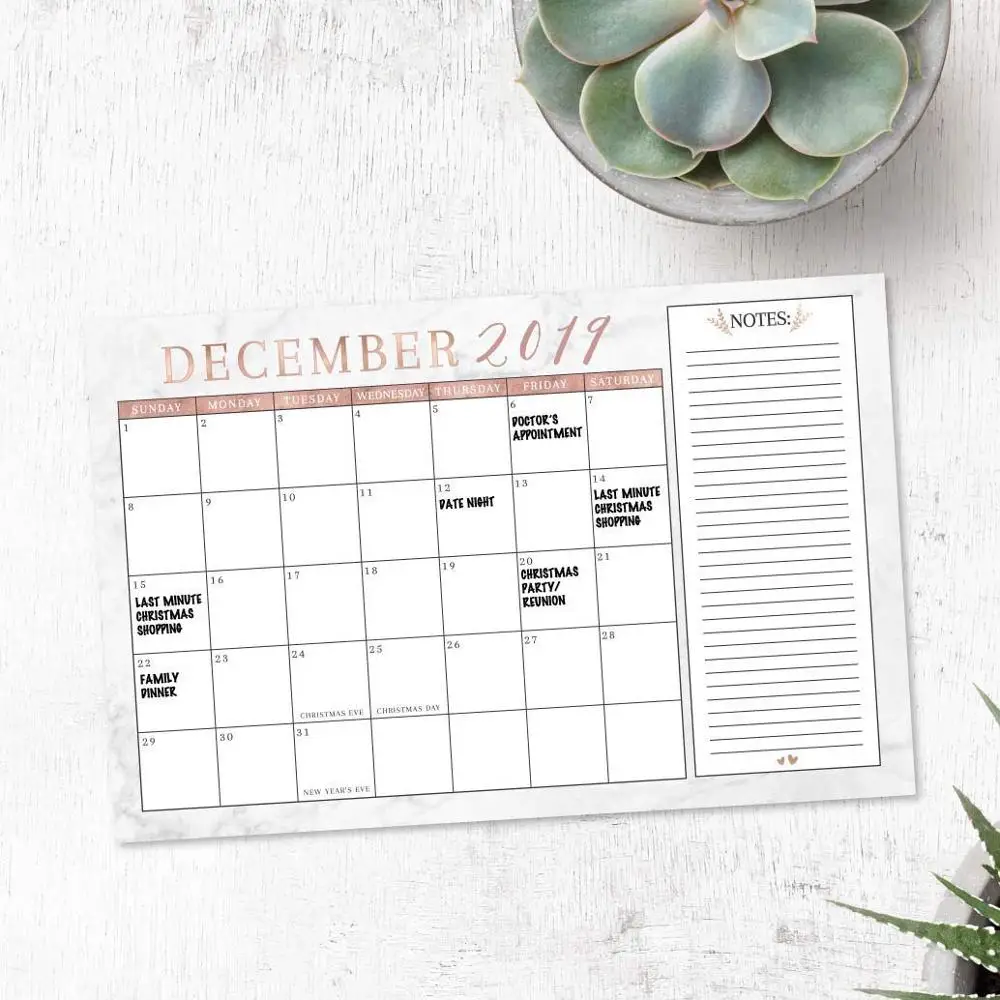 Customize Desk Calendar 2022 Wall Calendar Planner 18 Month Academic Notepad