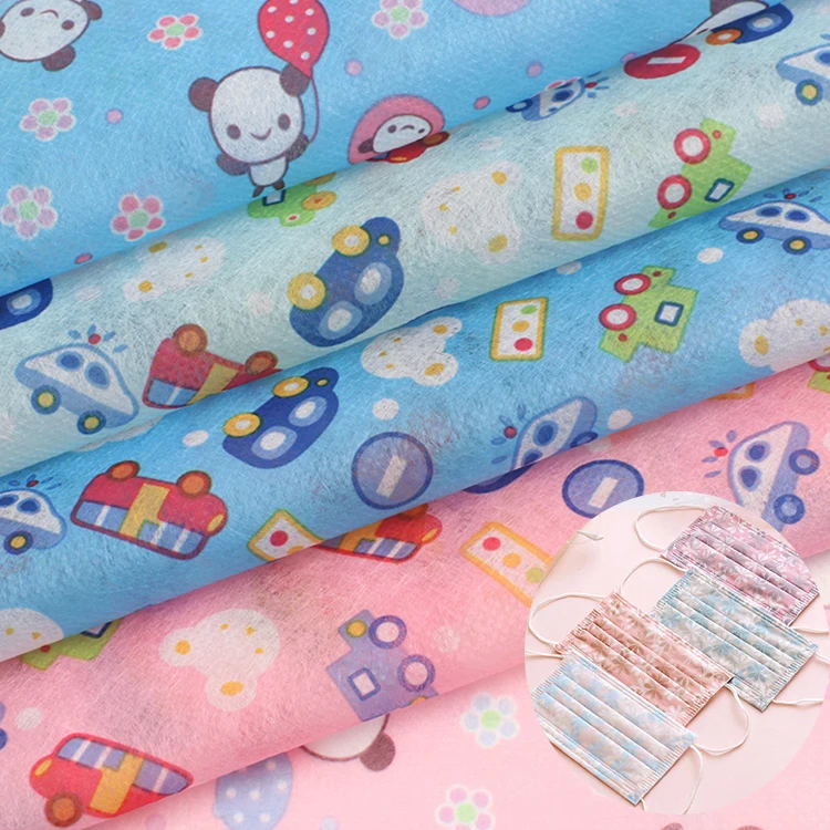 Новый узор, крашеный, Печатный полиэстер, Китай, нетканый материал, рулоны спанбонд