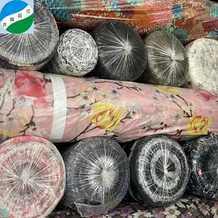 China textile woven 100% polyester floral chiffon crepe print fabric print stock lot