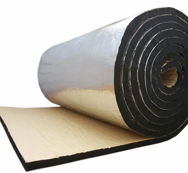 Factory Supply Rubber foam board 35-45kg/m3 Density Industrial Rubber aluminum foil board foam rubber foam board