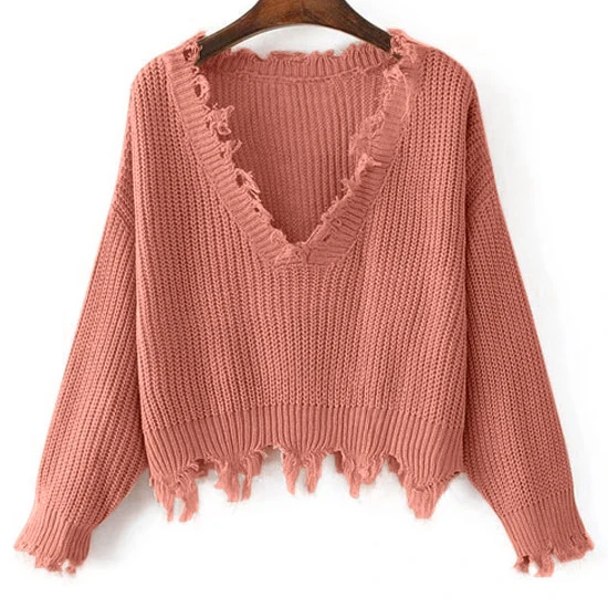 
Модные свободные женские платья-свитеры с треугольным вырезом 