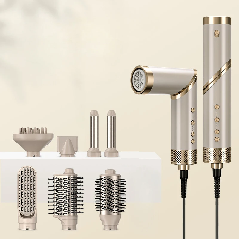 7 in 1 Professional Hair Blow Dryer Brush Straightener Hot Comb foldable 1600W BLDC 110000RMP Metal Hair Curler for Home Salon