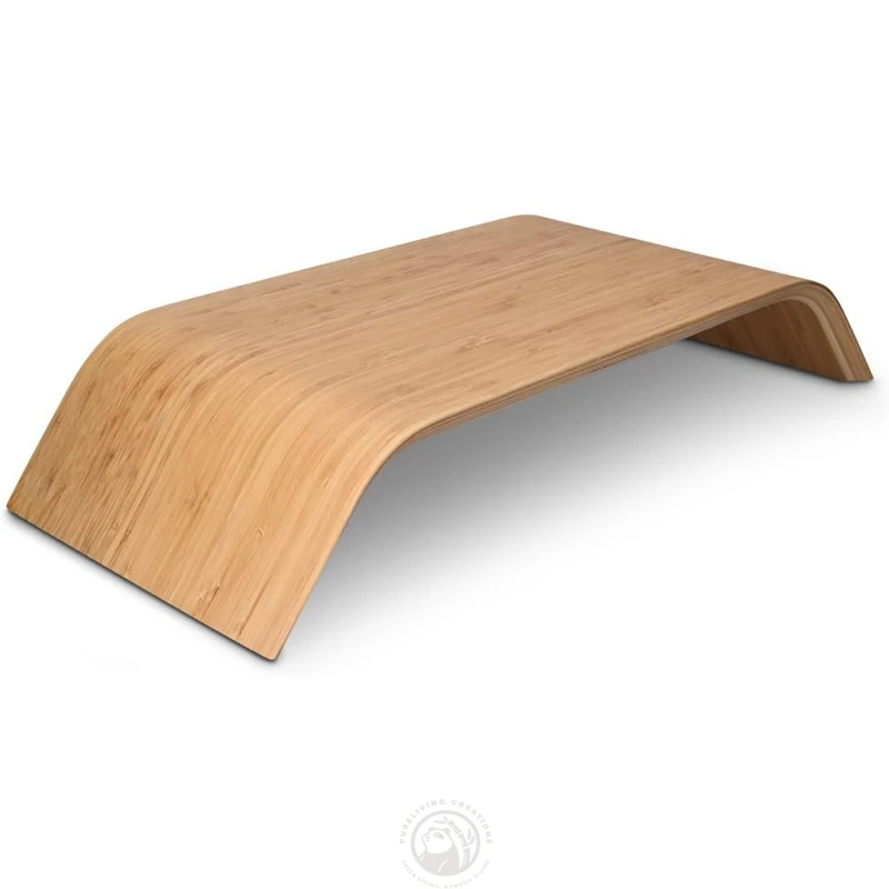 Save Space Desktop Riser for Computers LCD Monitors Laptop PC iMac Notebook Black Bamboo Walnut Wooden Computer Monitor Stand