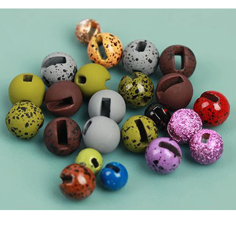 Slotted tungsten beads for fly fishing, nymph head, dry head, flies BTI-08A-014(B13)