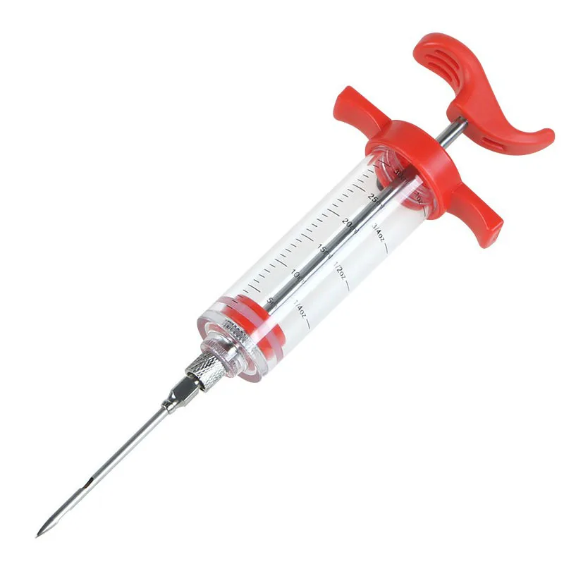 Seasoning Injector, Meat Marinade Injector Turkey Chicken Flavour Sauce Cooking Syringe Needle BBQ Tool For Grilling