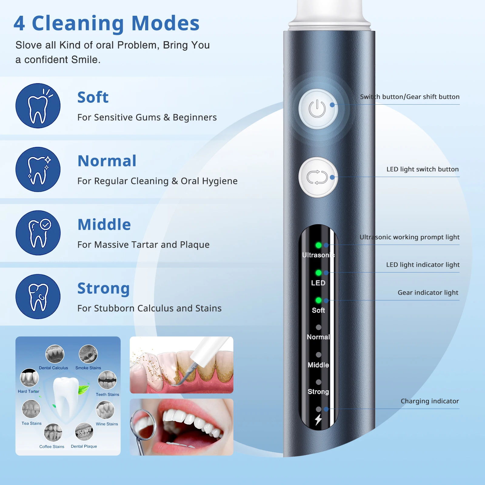 Portable Ultra Sonic Cleaner Dental At Home Ultrasonic Tooth Teeth Cleaner 2024 For Pet
