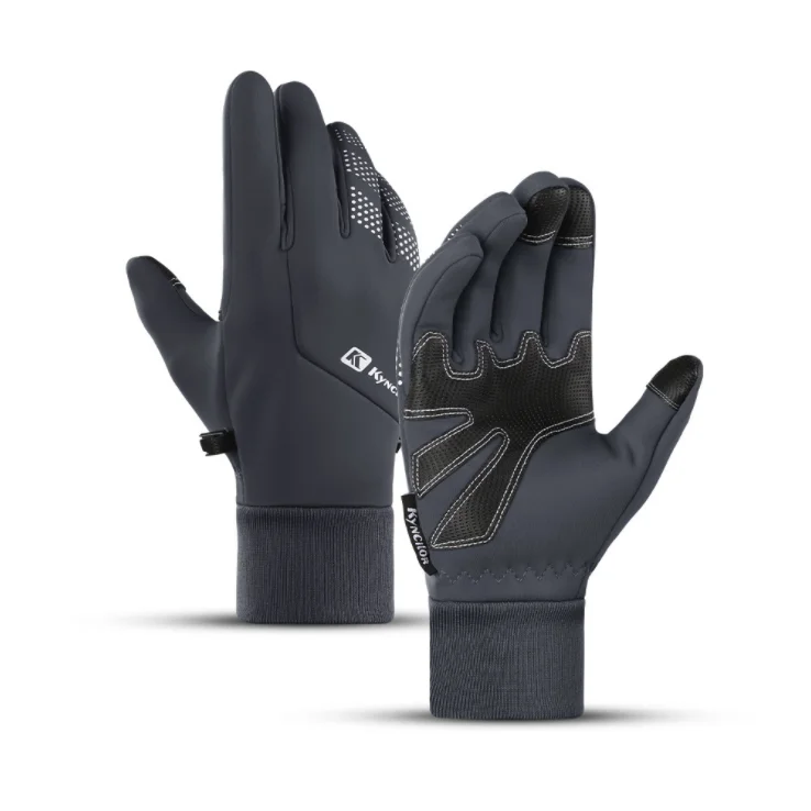 Зимние перчатки с закрытыми пальцами велосипедные для сенсорных экранов ветрозащитные умные