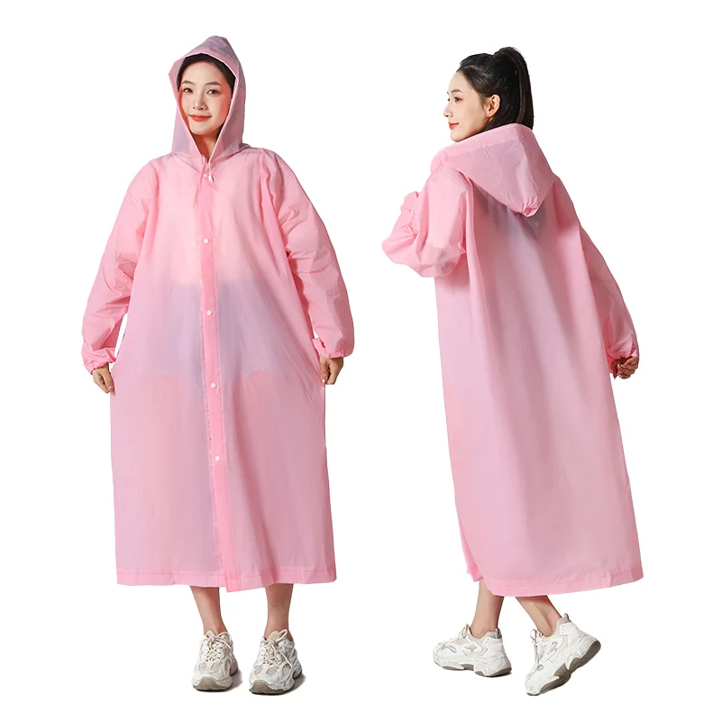 Wholesale Lightweight Raincoat Poncho Thickened Adult Outdoor Protection Hiking Waterproof EVA Fashion Custom Logo Decoration