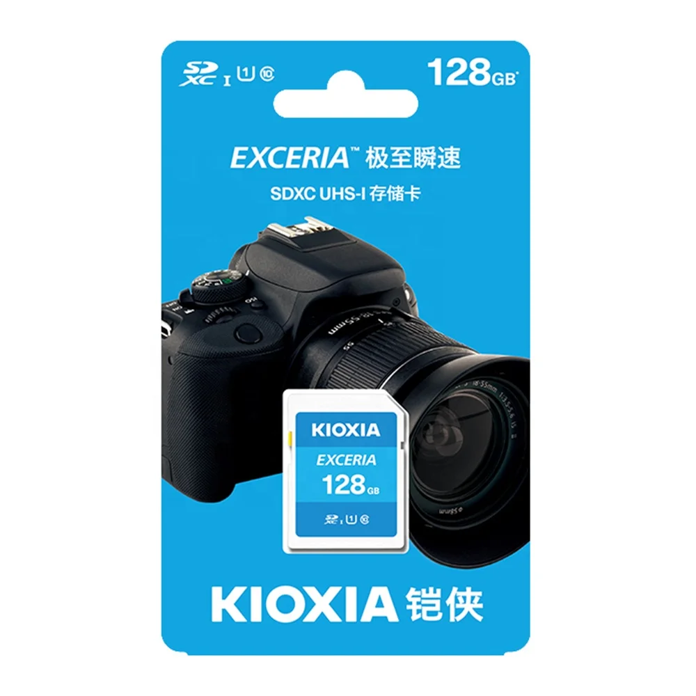  100% оригинальный kioxia Exceria SD карты памяти 32 гб 64 128 256 карта SDXC с UHS-I U1 Class 10 100 МБ/с. для