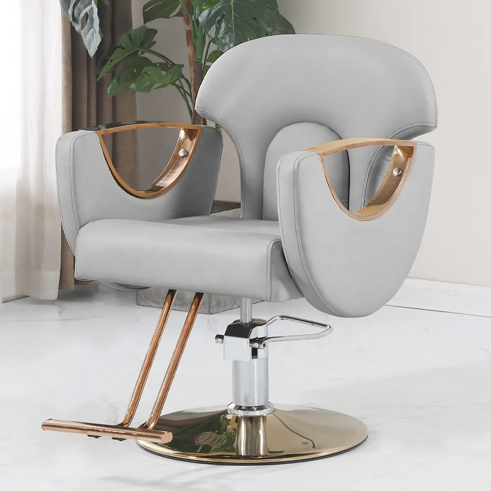 Light Luxury Barber Shop Hair Cutting Chair Hair Salon Dedicated Lifting Rotary Barber Hairdresser Chair