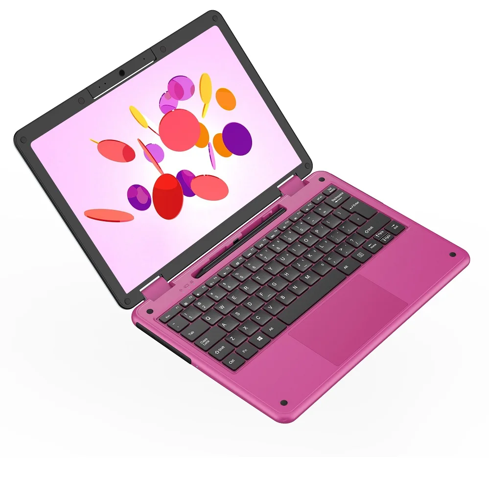 Affordable windows 10 mini laptop core i7 265ssd touch screen rotating 360 degree children educational laptops tablet PC
