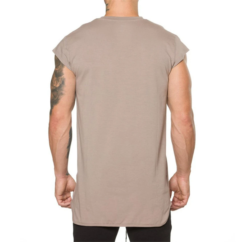 Wholesale In Stock Custom Logo Mens Fitness Apparel Tops O-Neck Waistcoat Bodybuilding Men Gym Vest