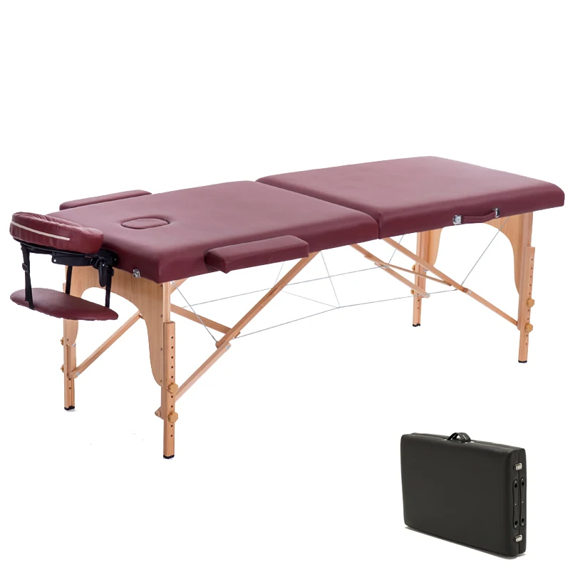 Portable foldable massage table wooden structure factory wholesale