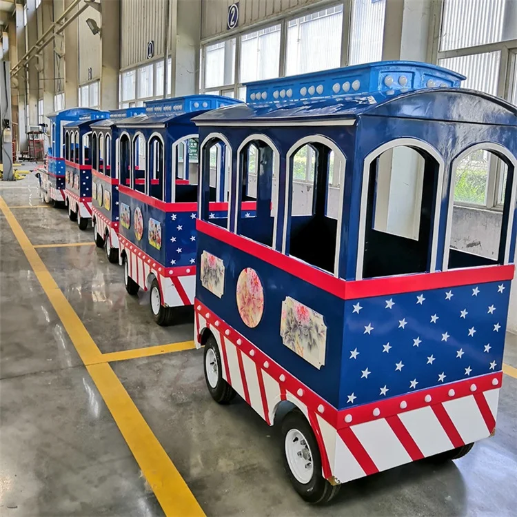 Great Money Maker Commercial Shopping Mall 24 Seats England Electric Trackless Train for Children & Adults