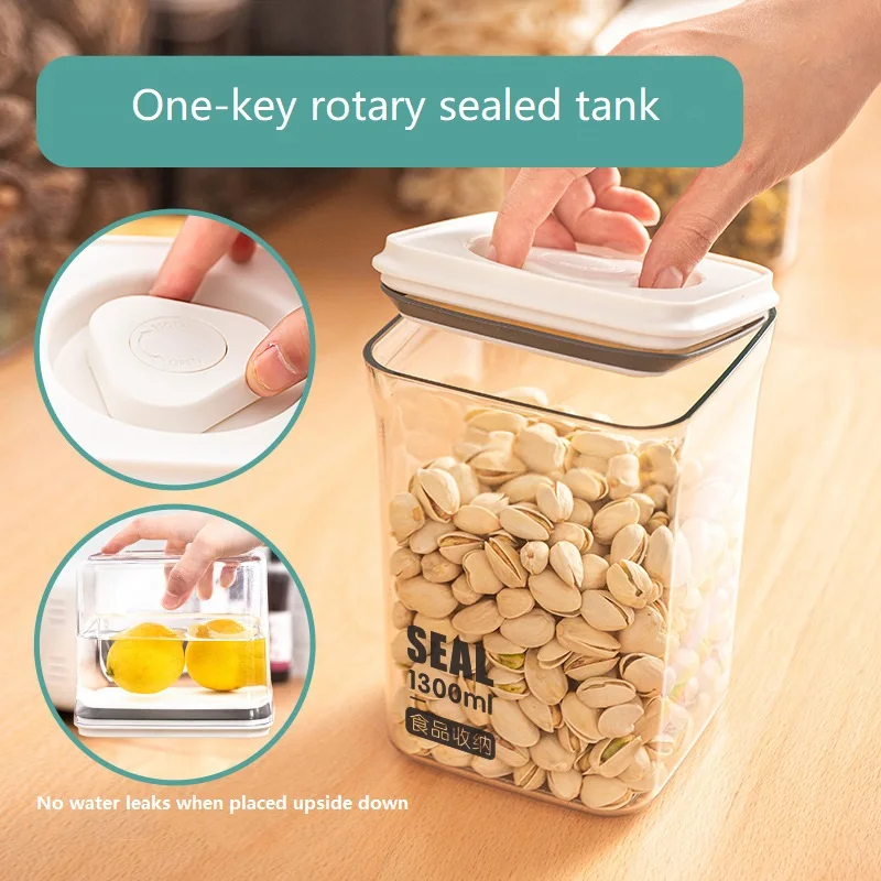 BPA Free Dry Food Plastic Storage Box& Bins Airtight Cereal Food Storage Containers with Rotary Lock Lid