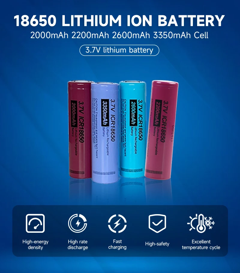 Hot sale bulk stock cylindrical lithium cell 18650 3.7V 2600mAh li ion rechargeable battery for Toy Electric Bicycles