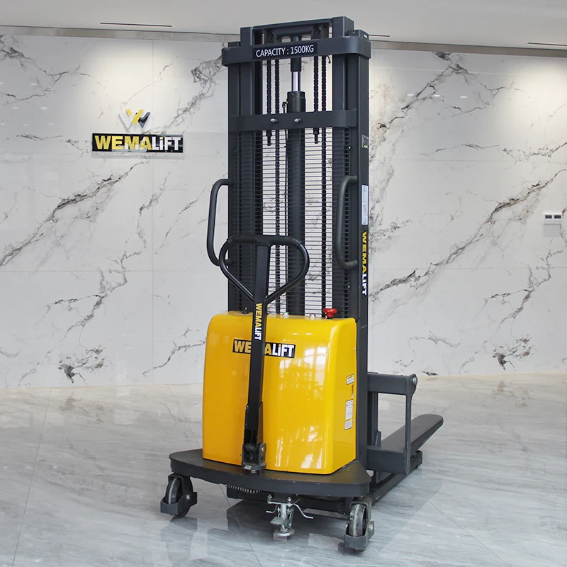 1ton 1000kgs Semi Electric Pallet Stacker Forklift