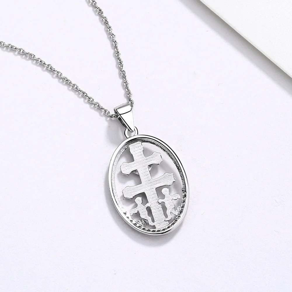  Oval Virgin Mary Pendant Necklace 925 Sterling Silver large and small Catholic silver