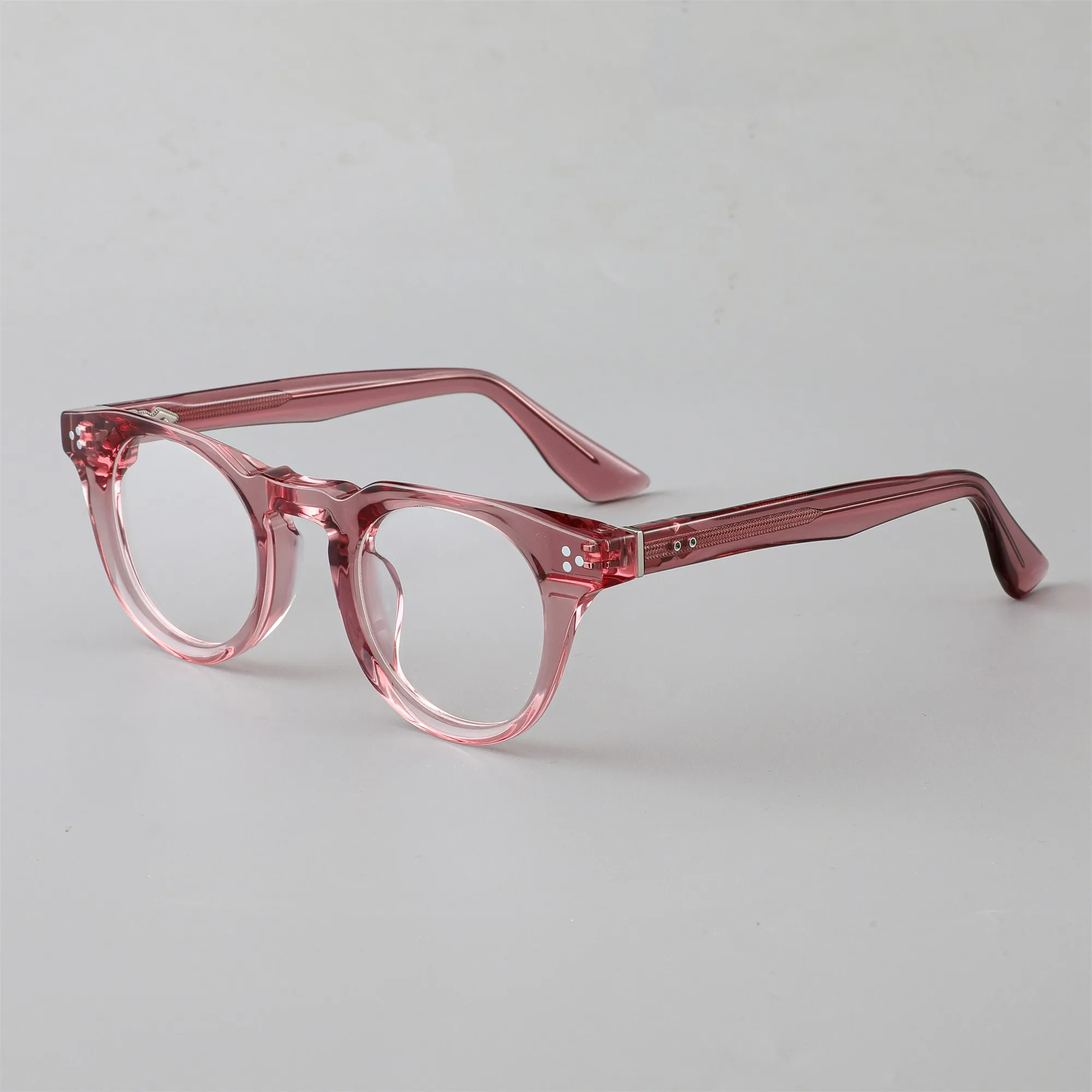 F3306 New Acetate Frame Women Fashion Style Cat Eye Pink Retro Bold Frame Eyewear Optical Top Quality Eyeglasses Frame
