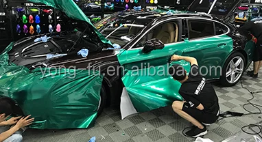 X-KOOL 18m Self adhesive PVC Emerald Glossy Green Car Wrap body cover film