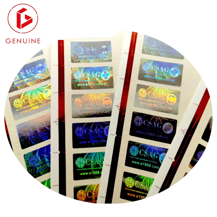 Custom Printed Flat Sheet Folded Tear Line Laser Hot Stamped Rating Company Labels