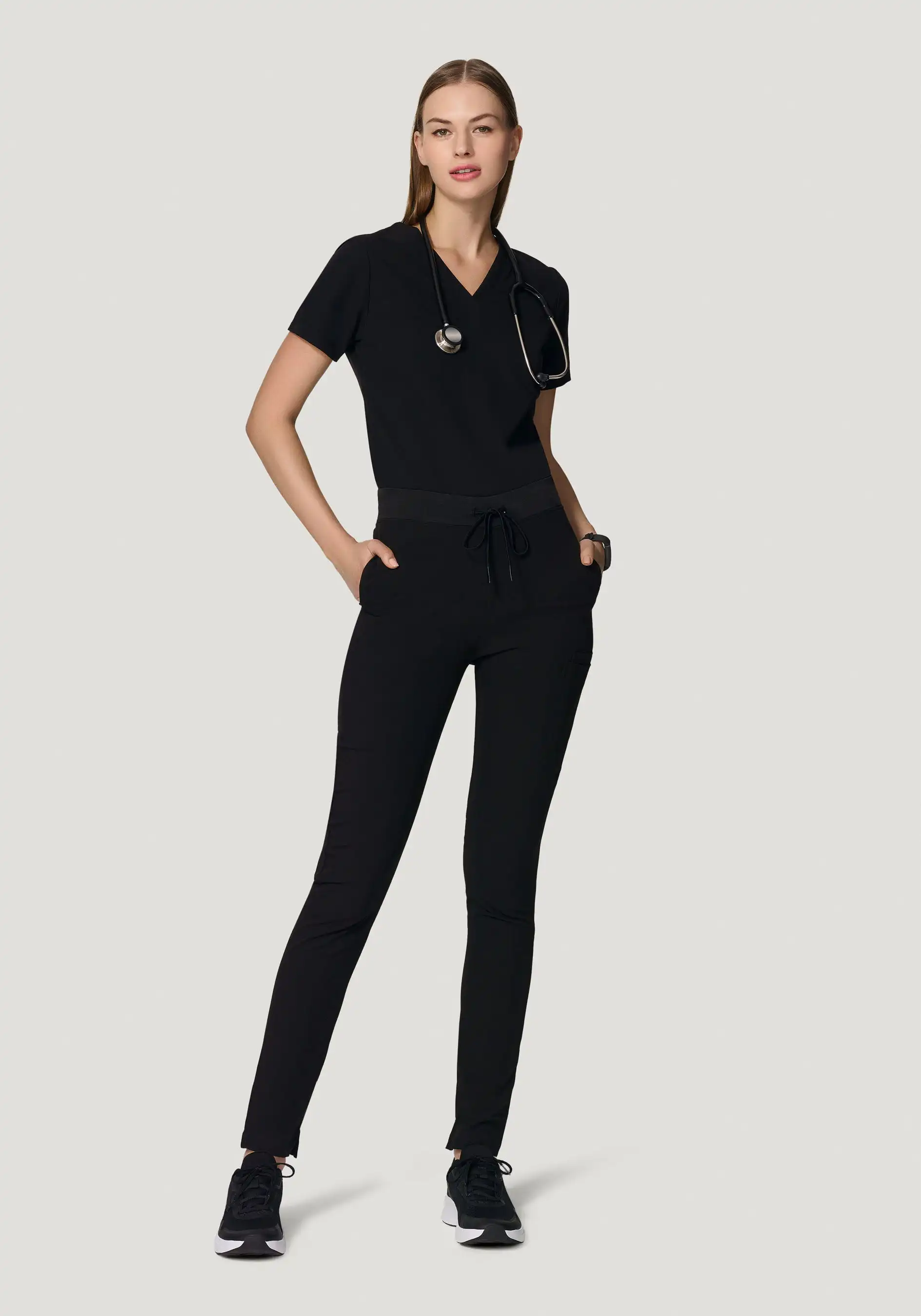 4 Way Stretch Fabric Stylish Spandex textile scrubs uniforms sets Medical Uniforms Dental Assistant dental scrubs for woman