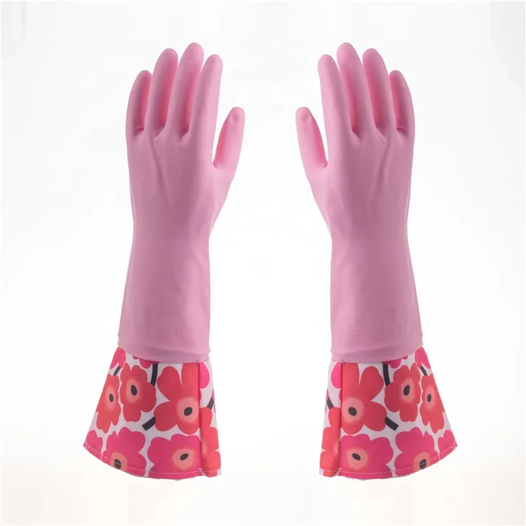 custom printed latex shoulder rubber reusable gloves (1600558971487)