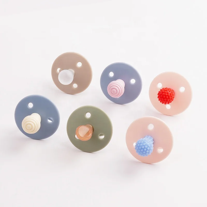 New Pop Eco Friendly Ultra-Light Breast Nipple Liquid Chewable Round Nipple Baby Silicone Pacifier