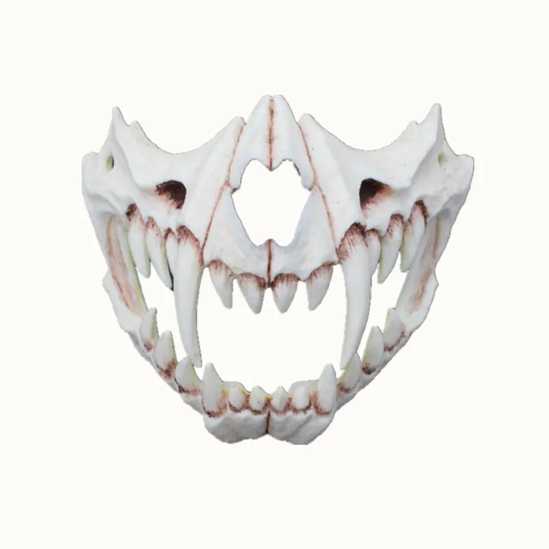 
Tooth bone resin horror Japanese writer Tiger Party horror decorations Horror Halloween mask 