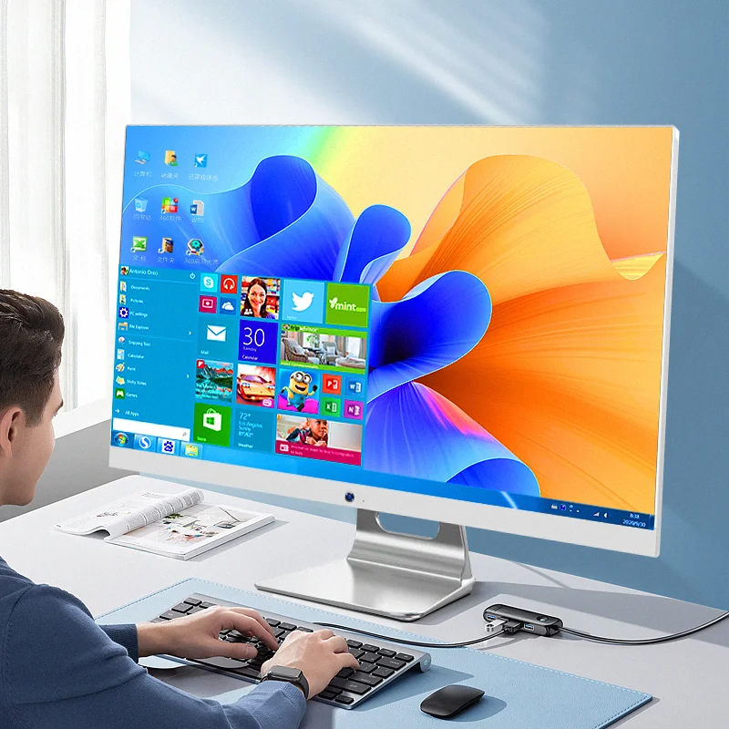 27 21 18.5 Laptops Computer  I-mac pc new design   win 10 Desktop PC i7 i5 128GB  cheap all in one desktop pc monoblock