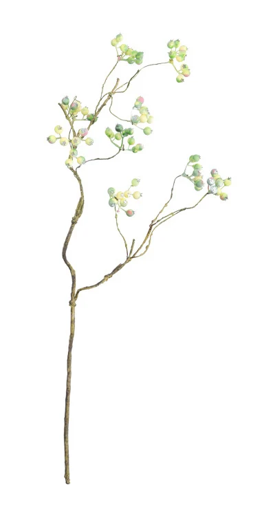 SN-H028 Wholesale ARTIFICIAL BLUEBERRY SPRAY Desktop Faux Flower Simulation Bouquet Home Living Room American Cranberry