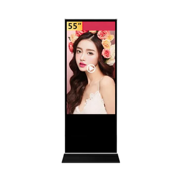 4K UHD LCD Floor Standing Digital Signage Display Touch Screen kiosk stands for mall Totem Advertising Player