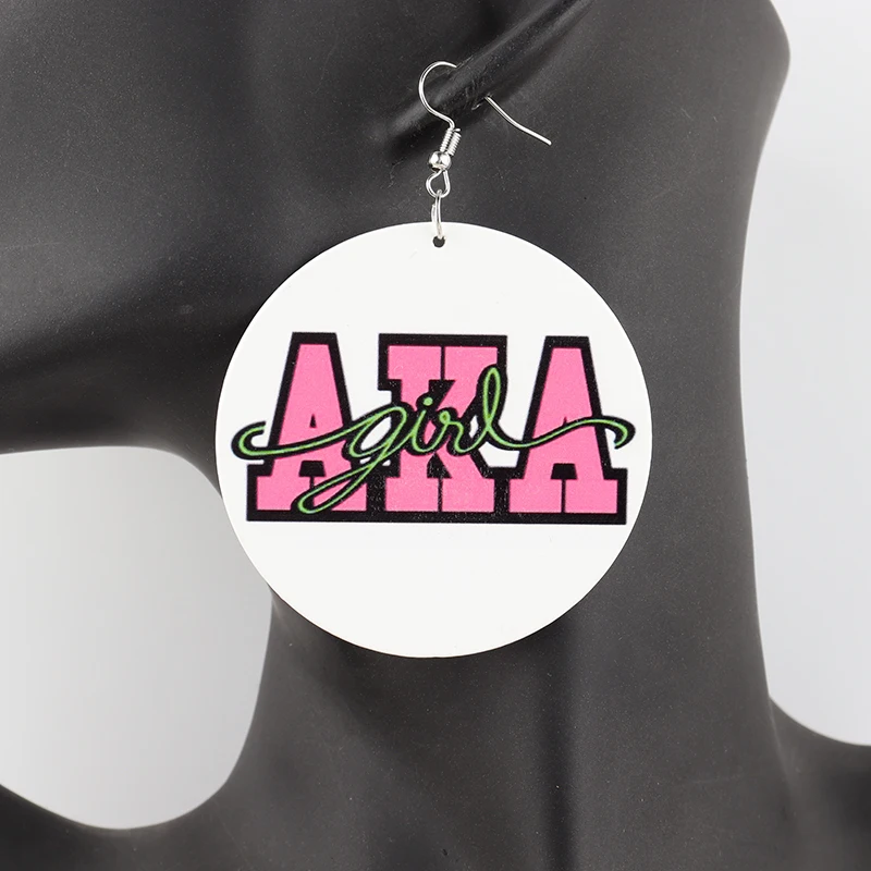 Newest African Wooden Afro Pick Comb Earrings