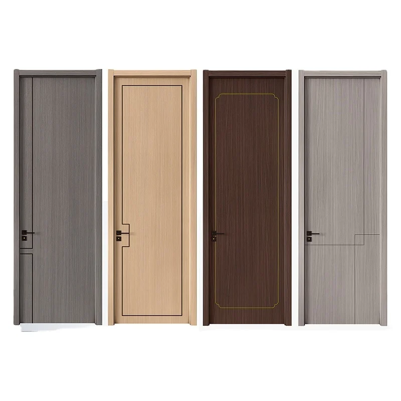ABYAT  Residential Soundproof  Latest Modern Door Walnut Interior Solid Wooden Hotel Bedroom Room Door
