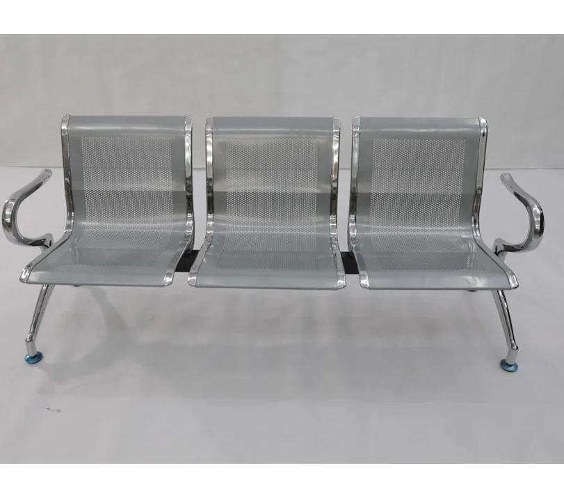 Reception chair Leather Steel 2 3 4 5 Seater Medical Office Salon Metal Airport Hospital Guest Waiting room Chair with Arm