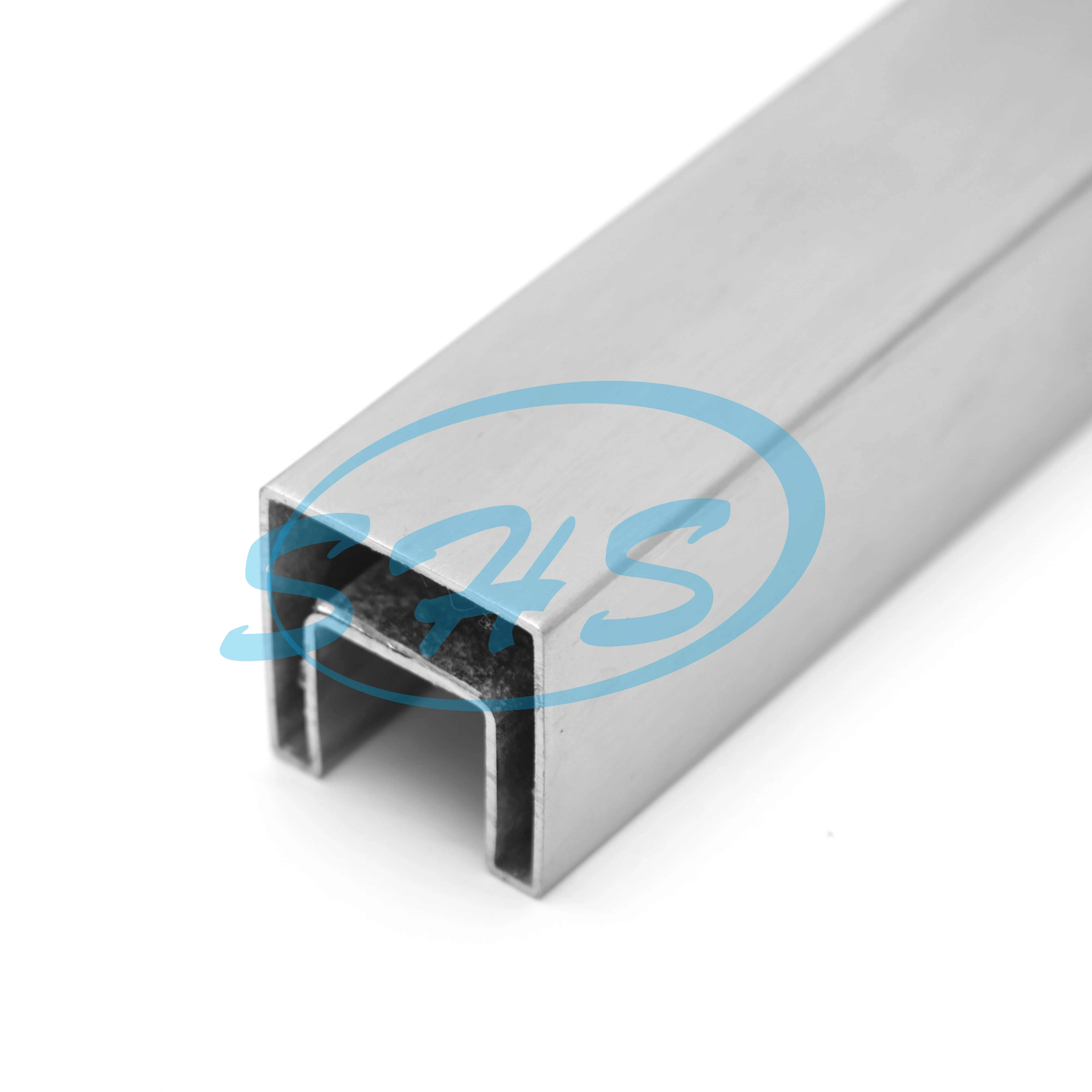 Hot selling AISI 304 stainless steel square u channel slot tube with polishing surface  for handrail System