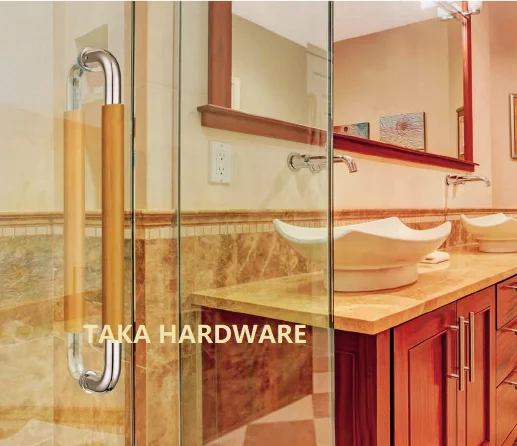 usage antique brass big door handle  design for glass door luxury door