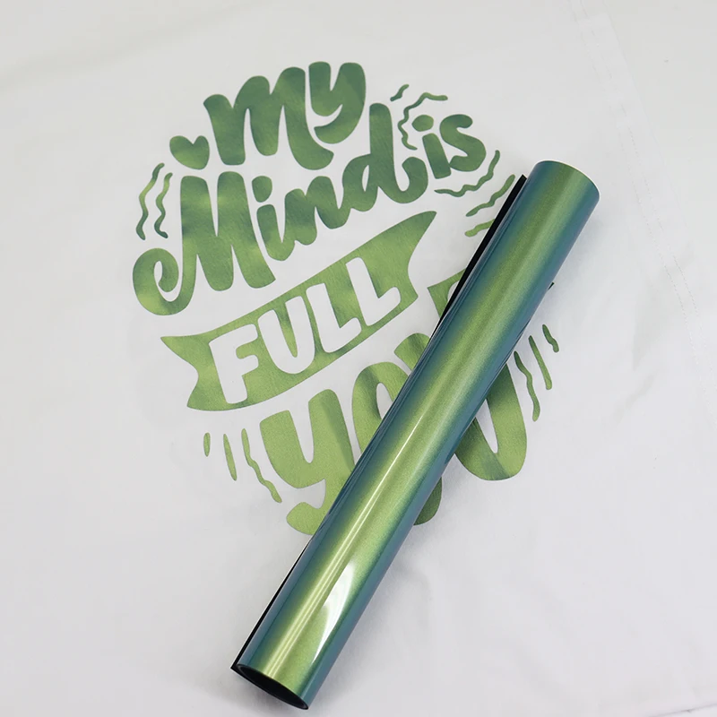Yuanfan Vinyl Supplier Reusable Iron On Textile Iron On Chameleon Change Hot Press Htv Rolls Low Temperature Heat Transfer Film