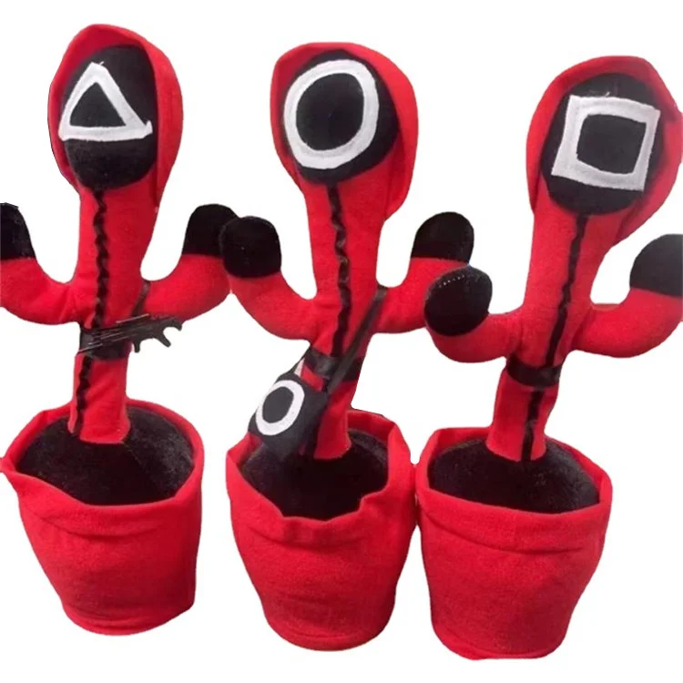 Korean Tv Show Electric Game Squid Serie Plush Decompression Toys Automatic Processing Kids Products Squid Game