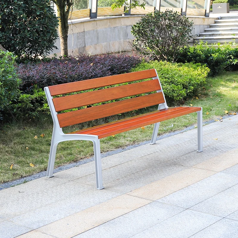 Factory Price Durable Aluminum Patio Benches Outdoor Park Tree Bench Seat for 3 or 4 seaters