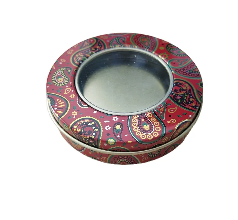 Spot multi-color saffron storage tin box small metal window