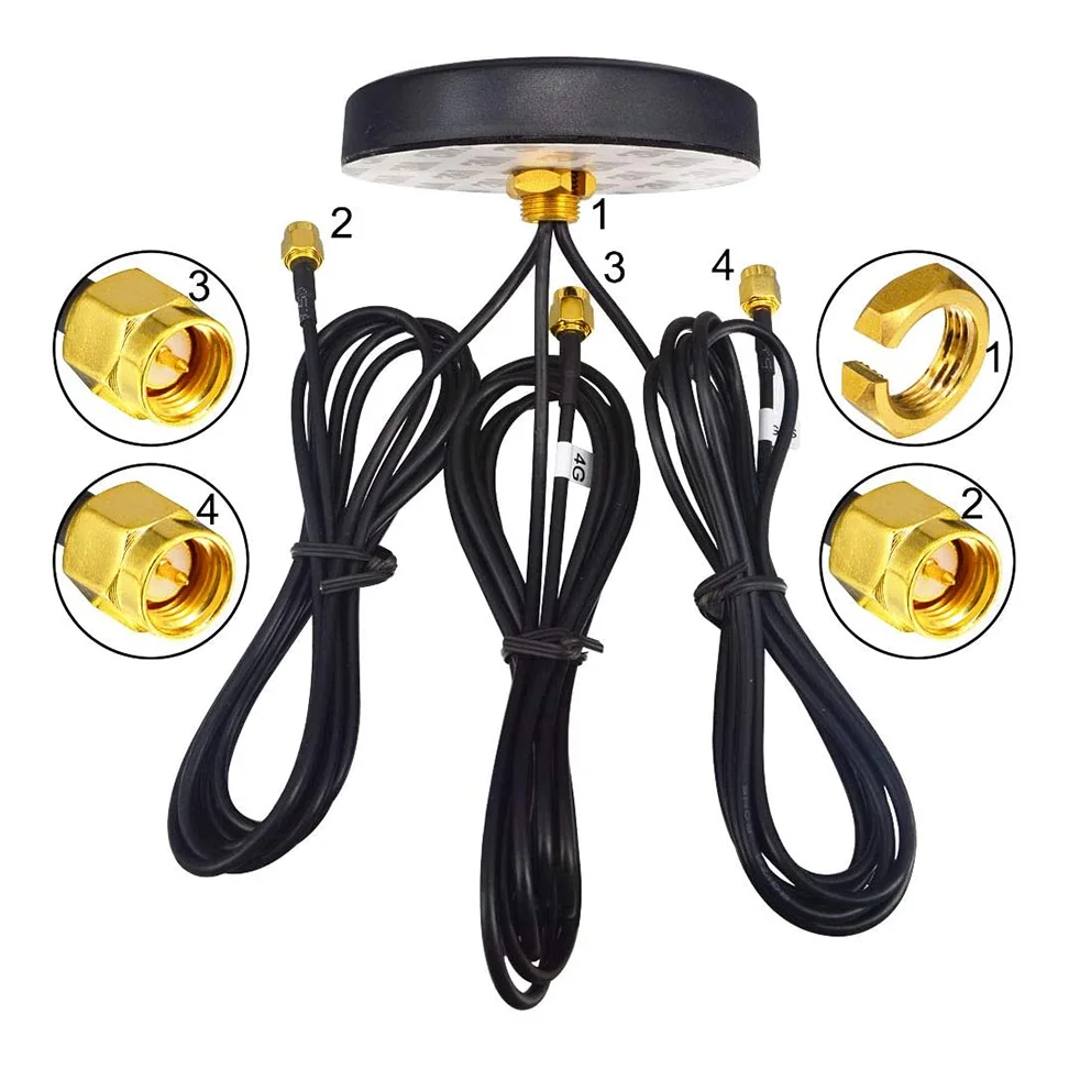 3 в 1 Многополосная активная GPS 3G 4G GSM WIFI комбо наружная антенна для автомобильная