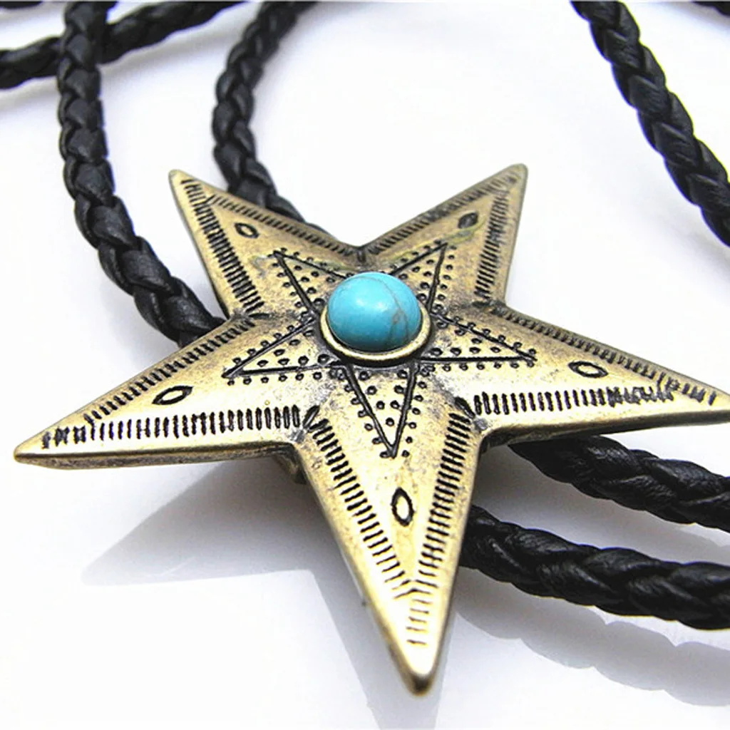 Модные мужские Регулируемые сплав винтажный 1980s Западная череп головы коровы Боло галстук-бабочка комплект